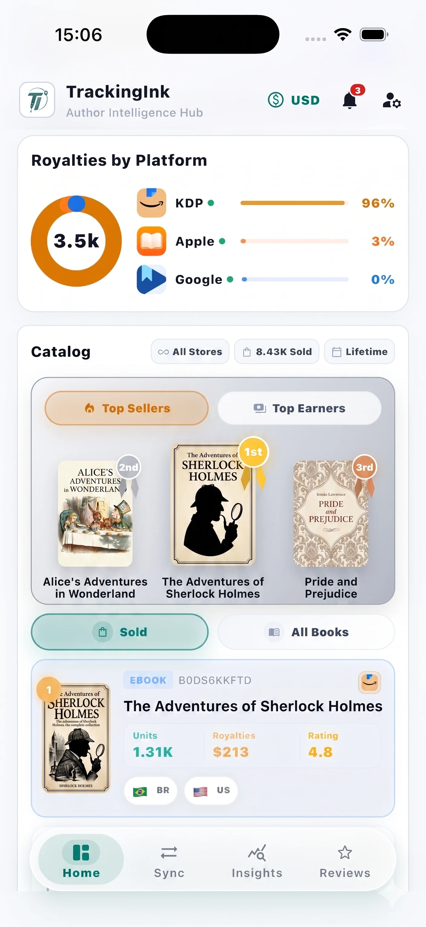 Scan without digging. — TrackingInk mobile app screenshot