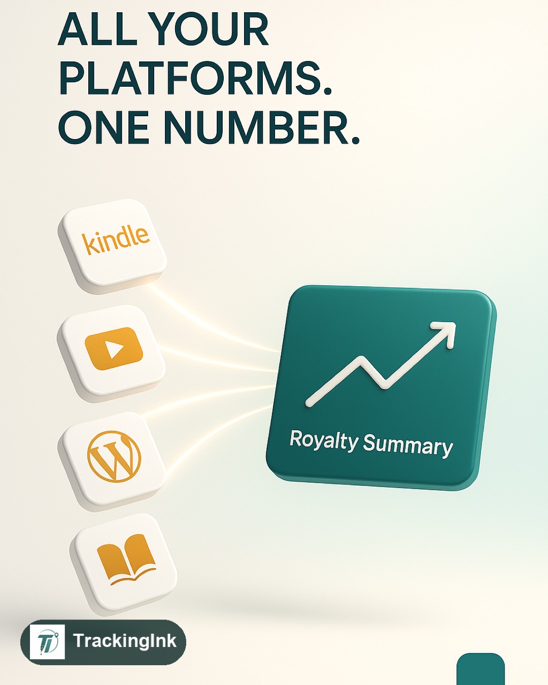 Consolidated multi-store book sales shown on a phone dashboard.